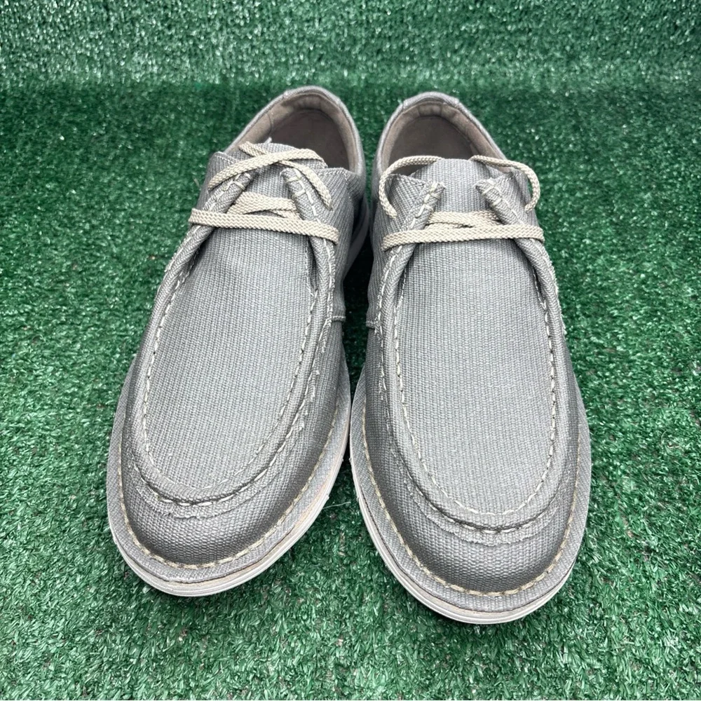 NEW Clarks Forge Run 15522 Gray Canvas Moc Sneakers Comfort  Shoes Men's 10‎ M